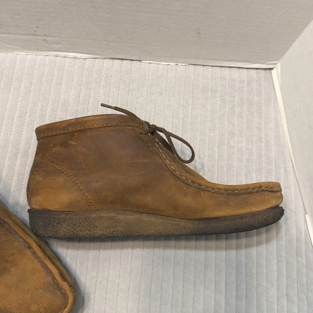 Clark's Originals Wallabee Men Sz 9M Leather Chukka Boots Brown